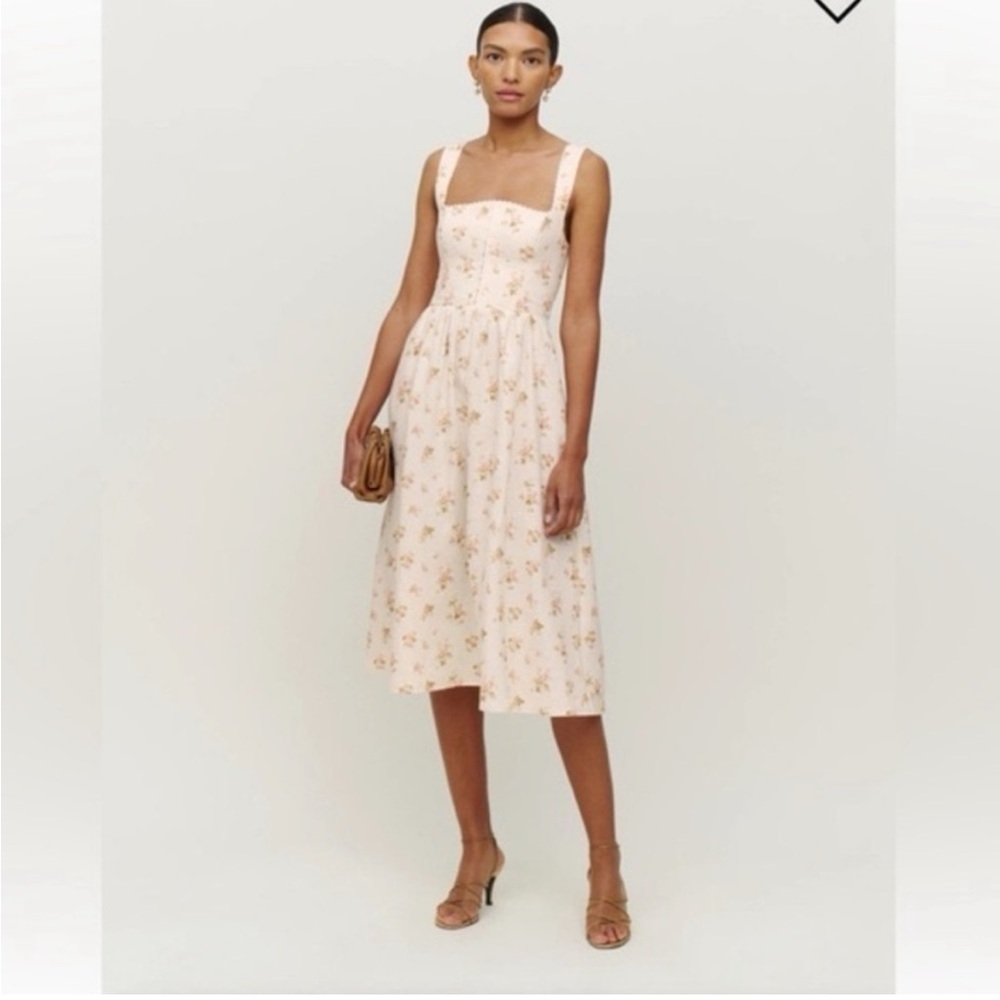 Reformation Tagliatelle Linen Dress in Mildred Size 2
